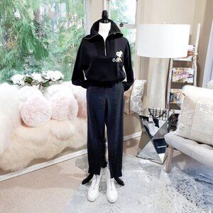 NWT 90 degree by Reflex black & grey animal print track pants, S or XL